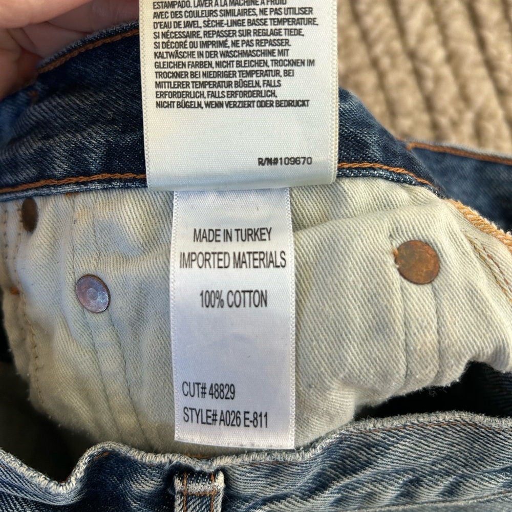 Agolde Parker Vintage Cotton Cut Off denim size 25 - Picture 5 of 5